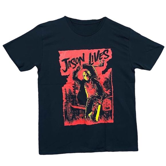Jason Voorhees Friday the 13th Jason Lives Horror Movie Black T-shirt Size XL - Picture 4 of 4